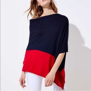 LOFT Colorblock Poncho